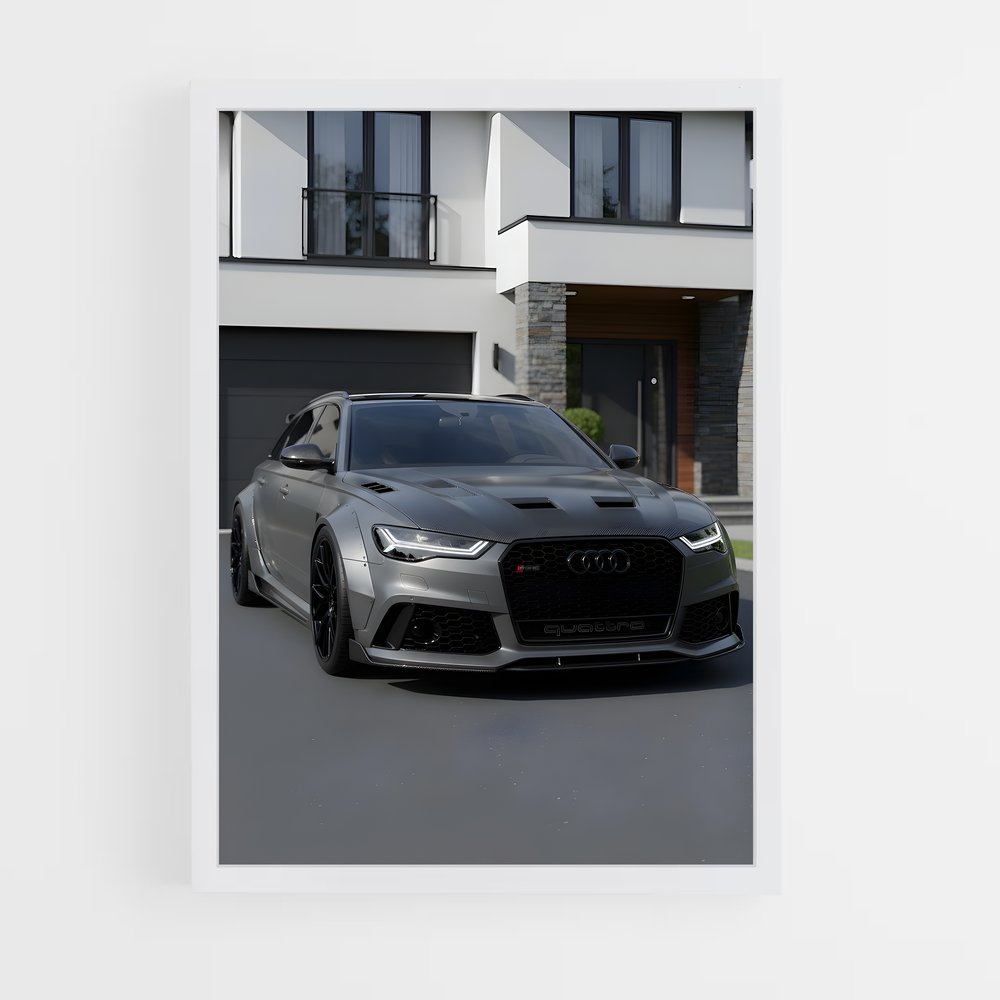 Poster Élégance puissance métallisé – affiche Audi (vue 3)